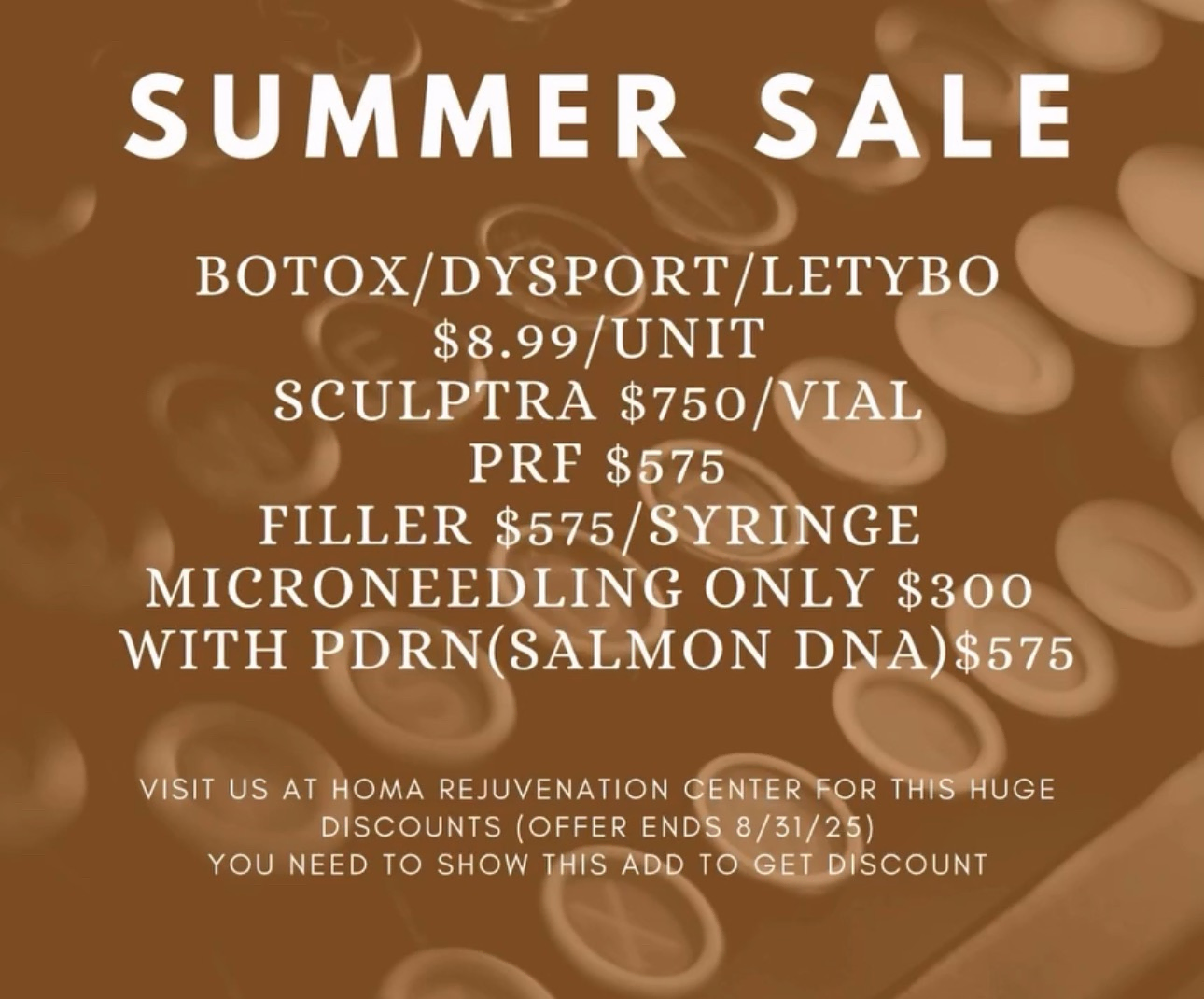 Summer Sale at Homa Rejuvenation, Springs, FL