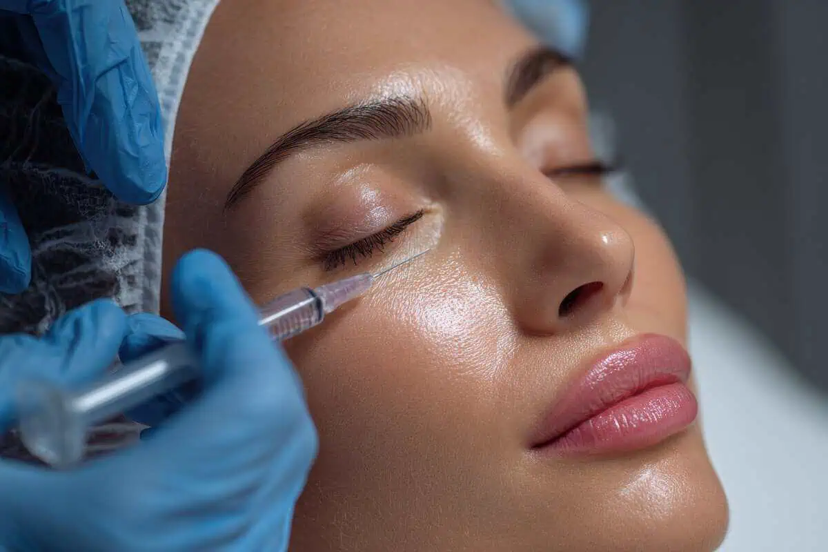 Woman receiving subtle dermal filler treatment for natural-looking facial enhancement in Altamonte Springs, FL.